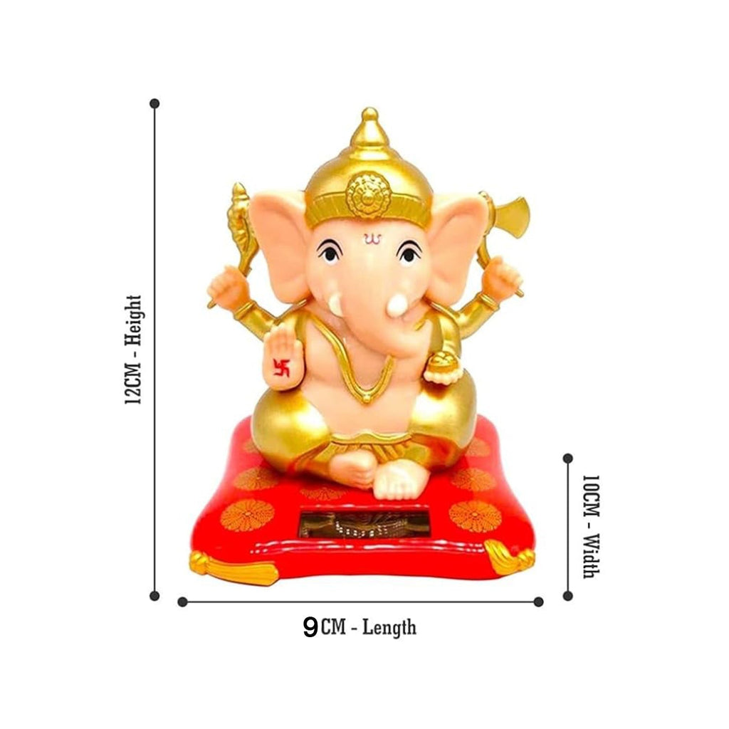 ALVENZA Solar-Powered Dancing Ganesha Idol – Eco-Friendly Spiritual Décor