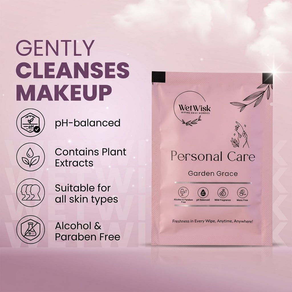 Personal Care Wet Wipes Gentle Face & Body Cleansing - Front View