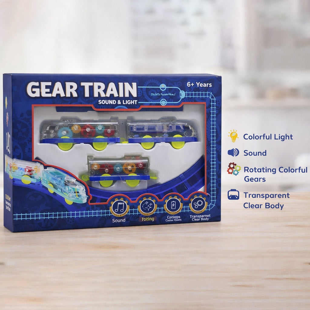 ALVENZA Gear Train Sound & Light – Engaging Kids Electric Train Set