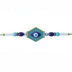 ALVENZA Evil Eye Hexagon Rakhi – Modern Protection Design for Raksha Bandhan