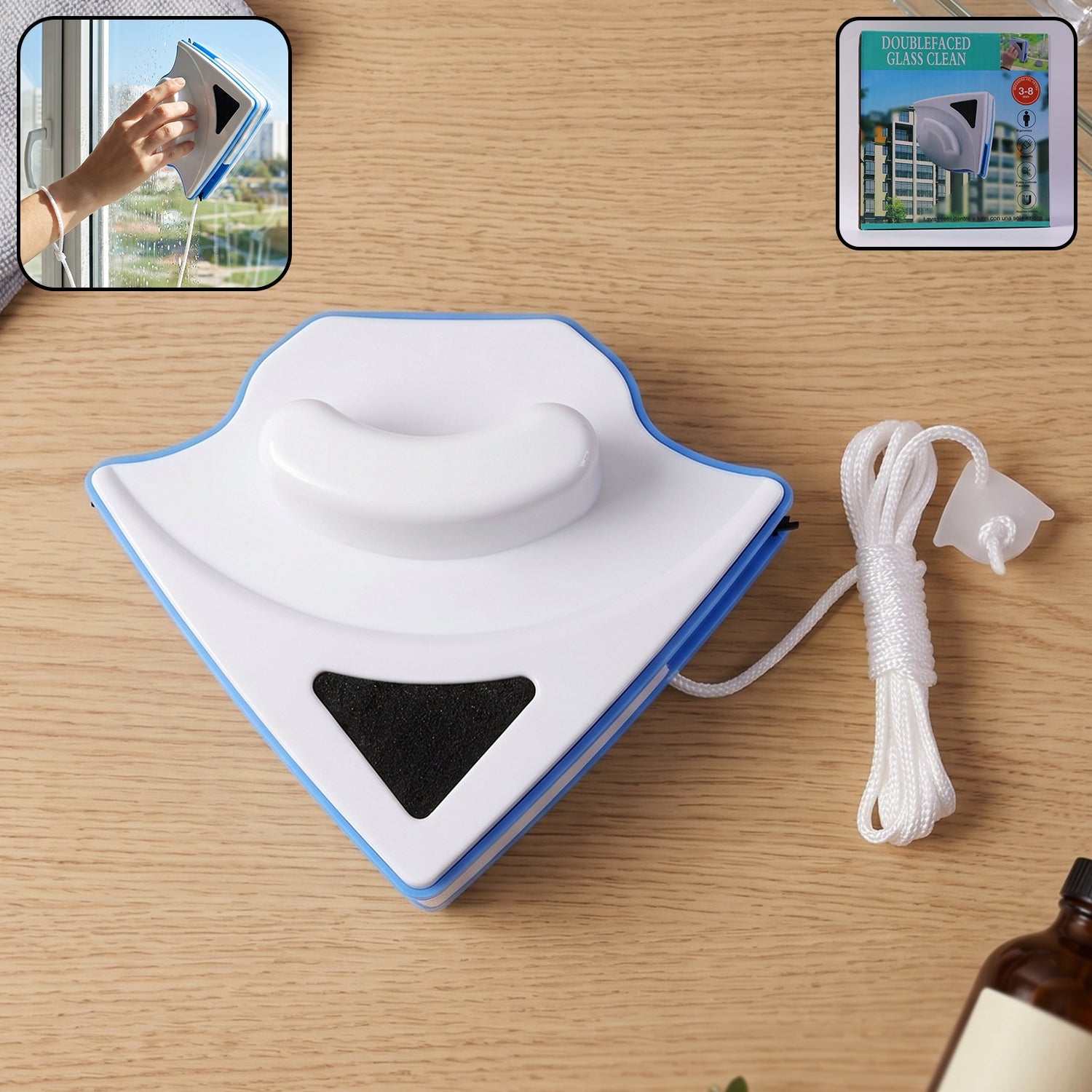 Double-Sided Magnetic Window Cleaner – Effortless Inside & Outside Cleaning