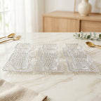 ALVENZA Glassware Serving Set – Elegant 12-Piece Snack & Dessert Plate Collection