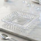 ALVENZA Glassware Serving Set – Elegant 12-Piece Snack & Dessert Plate Collection