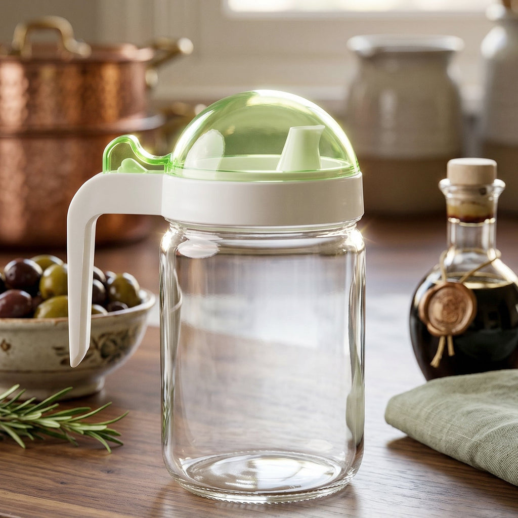 Glass Oil Bottle 580ml Leak-Proof & Easy Pour Design - Detail View 7