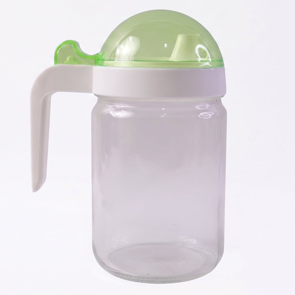 Glass Oil Bottle 580ml Leak-Proof & Easy Pour Design - Back View