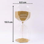 Elegant 4-Minute Glass Sand Timer for Desk & Decor - Detail View 6
