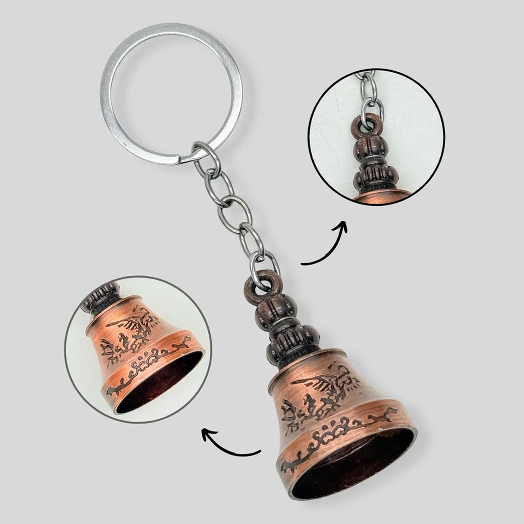 ALVENZA Bell Shape Mini Metal Keychain – Stylish Durable Key Holder