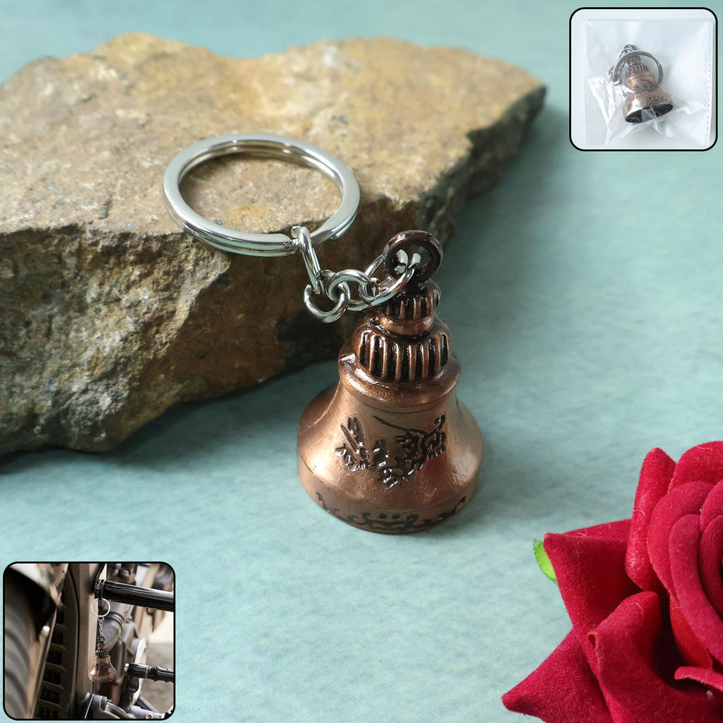 ALVENZA Bell Shape Mini Metal Keychain – Stylish Durable Key Holder