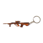ALVENZA Gun Shape Keychain – Durable Metal Alloy with Antique Finish