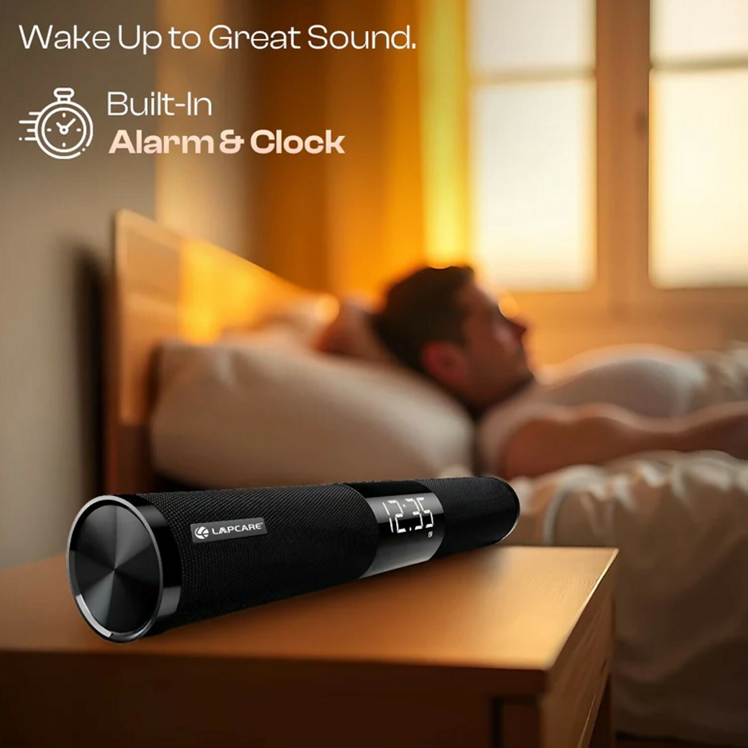 ALVENZA Wireless Bluetooth Speaker – Digital Clock & Portable Design