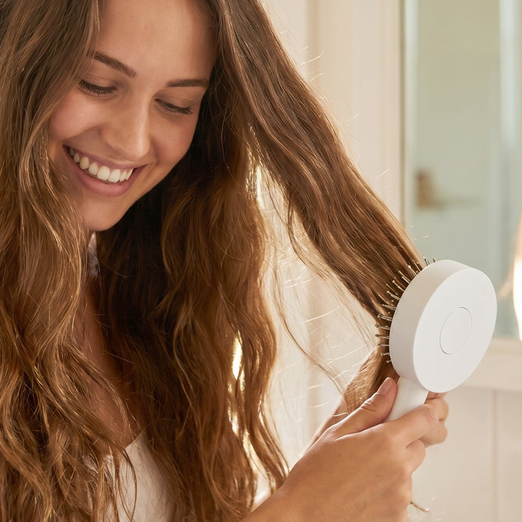 Self-Cleaning Hair Brush – Detangle & Massage | Velvet Wheels