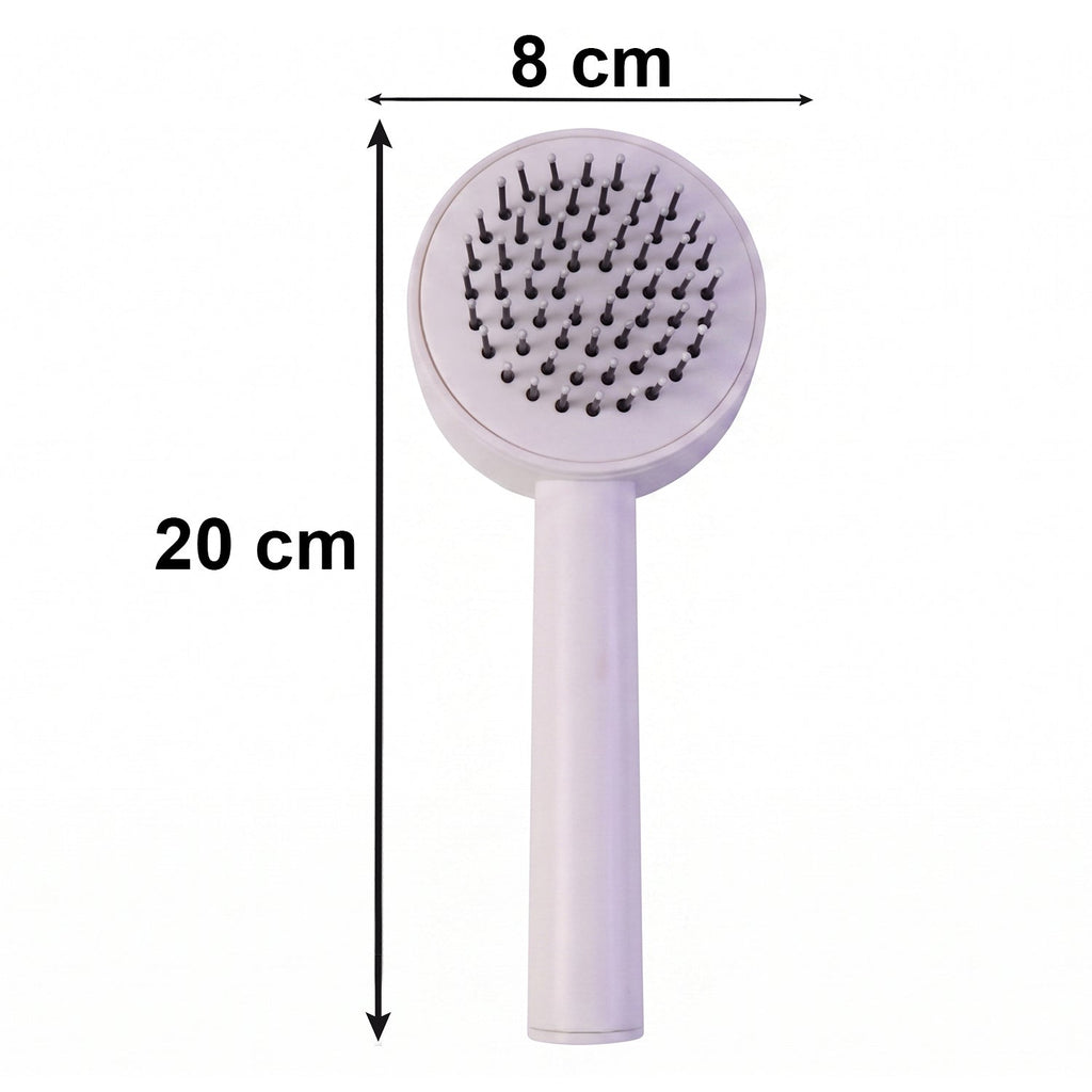 Self-Cleaning Hair Brush – Detangle & Massage | Velvet Wheels