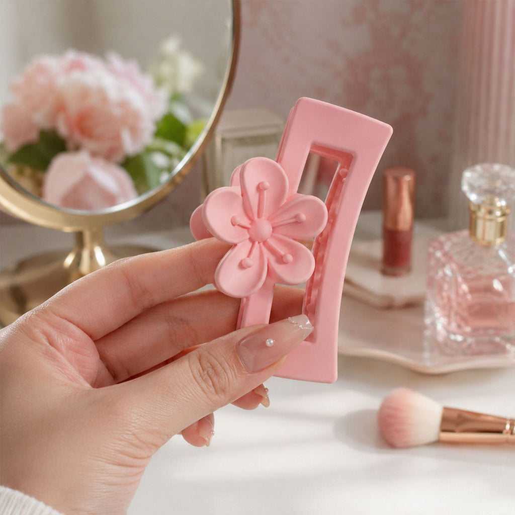 Plastic Hair Claw Clip Strong Grip & Trendy Design for Women & Girls - Back View