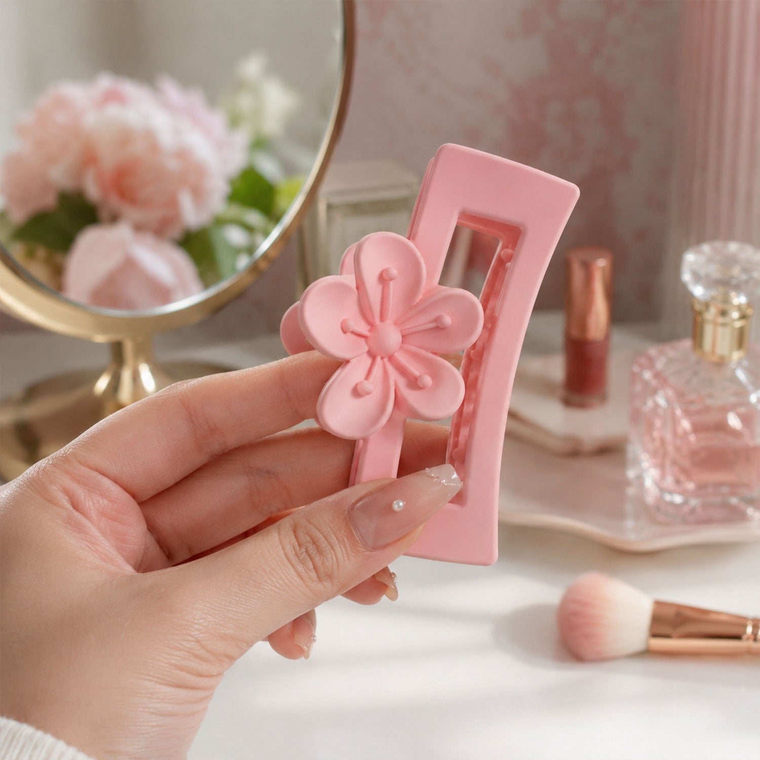 Plastic Hair Claw Clip Strong Grip & Trendy Design for Women & Girls - Back View