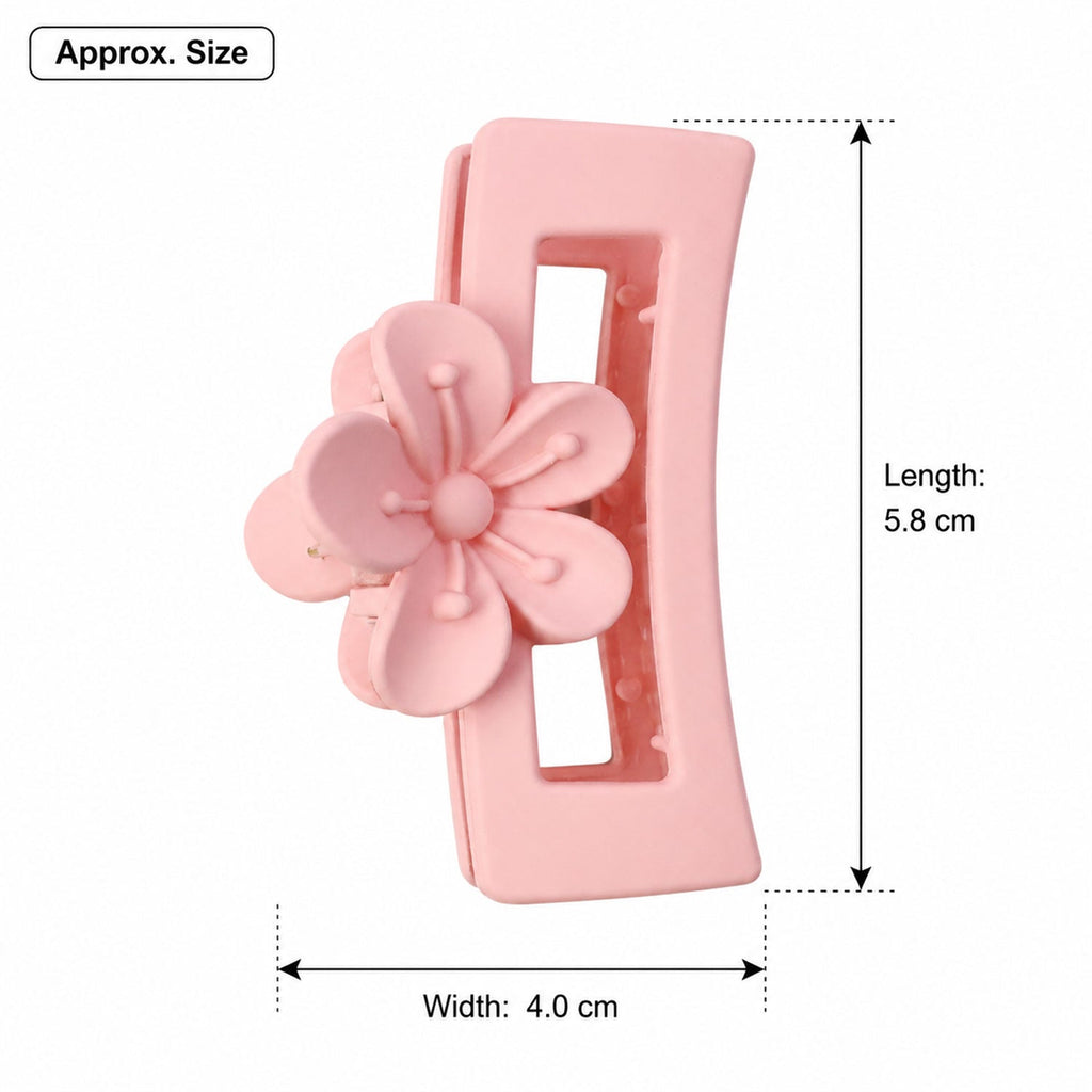 Plastic Hair Claw Clip Strong Grip & Trendy Design for Women & Girls - Detail View 6