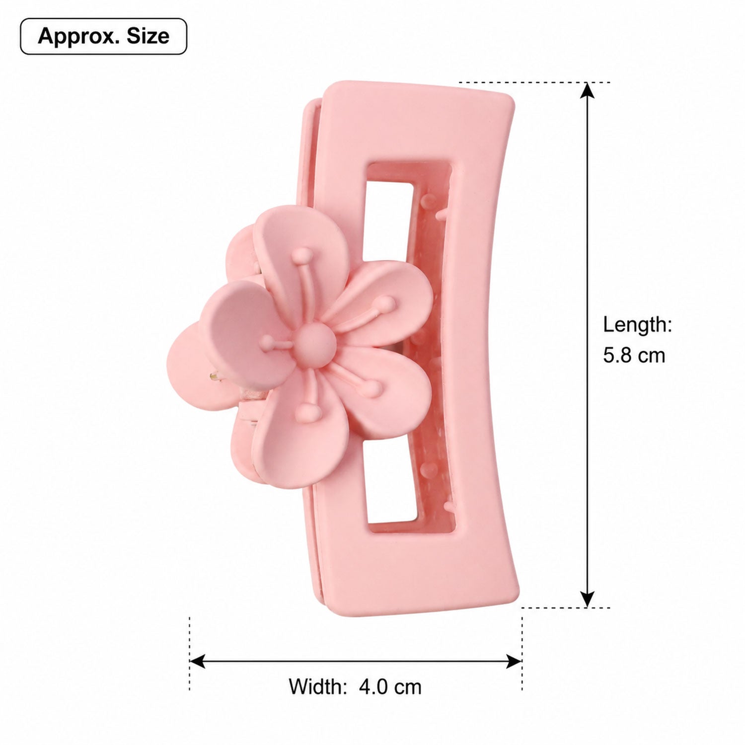 Plastic Hair Claw Clip Strong Grip & Trendy Design for Women & Girls - Detail View 6