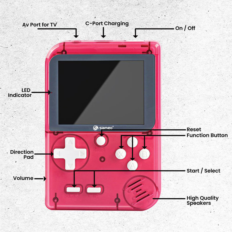 ALVENZA Retro Handheld Gaming Console – 500 Classic Built-in Games