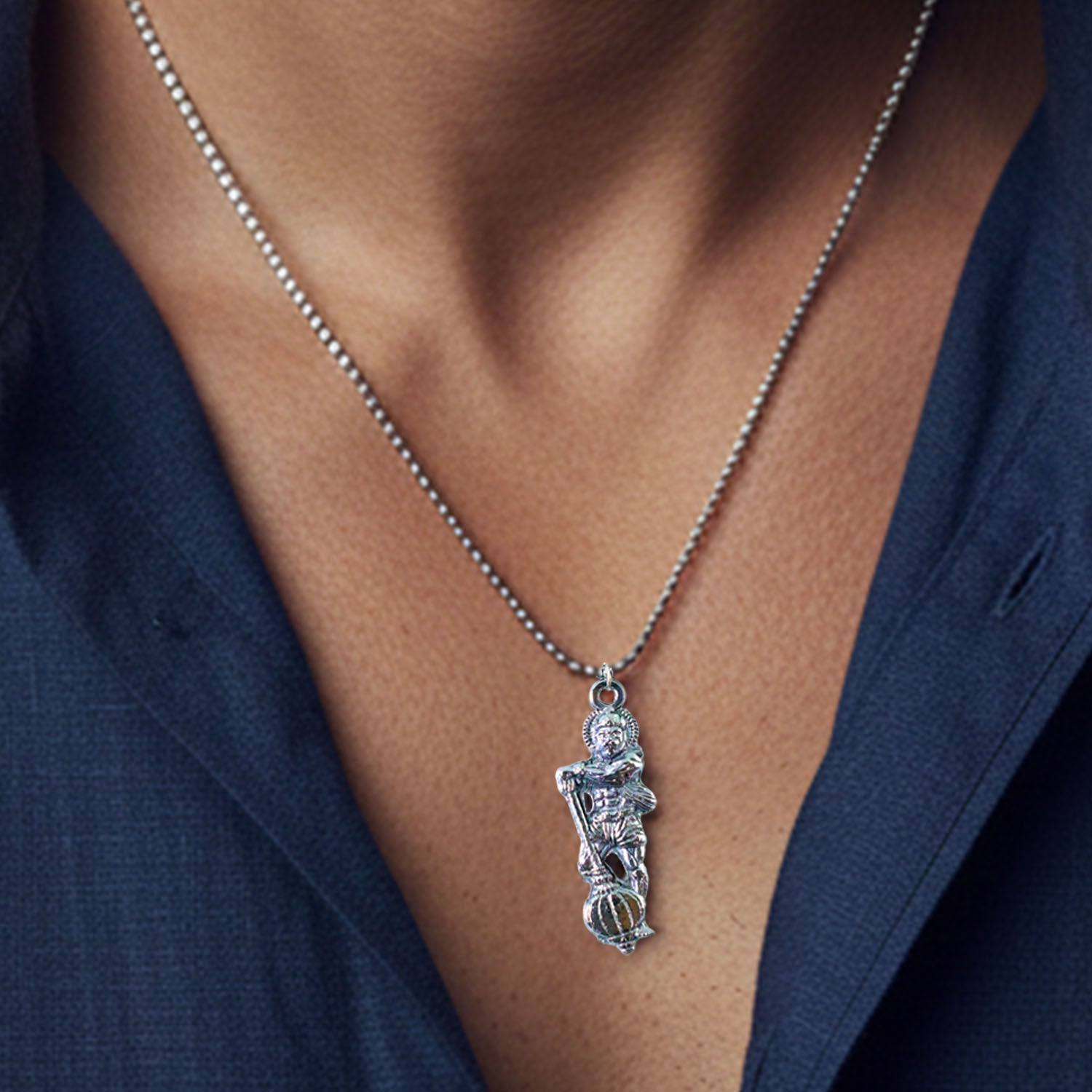 Hanuman Ji Pendant Strength & Devotion Jewellery | Blessed Trinkets - Front View
