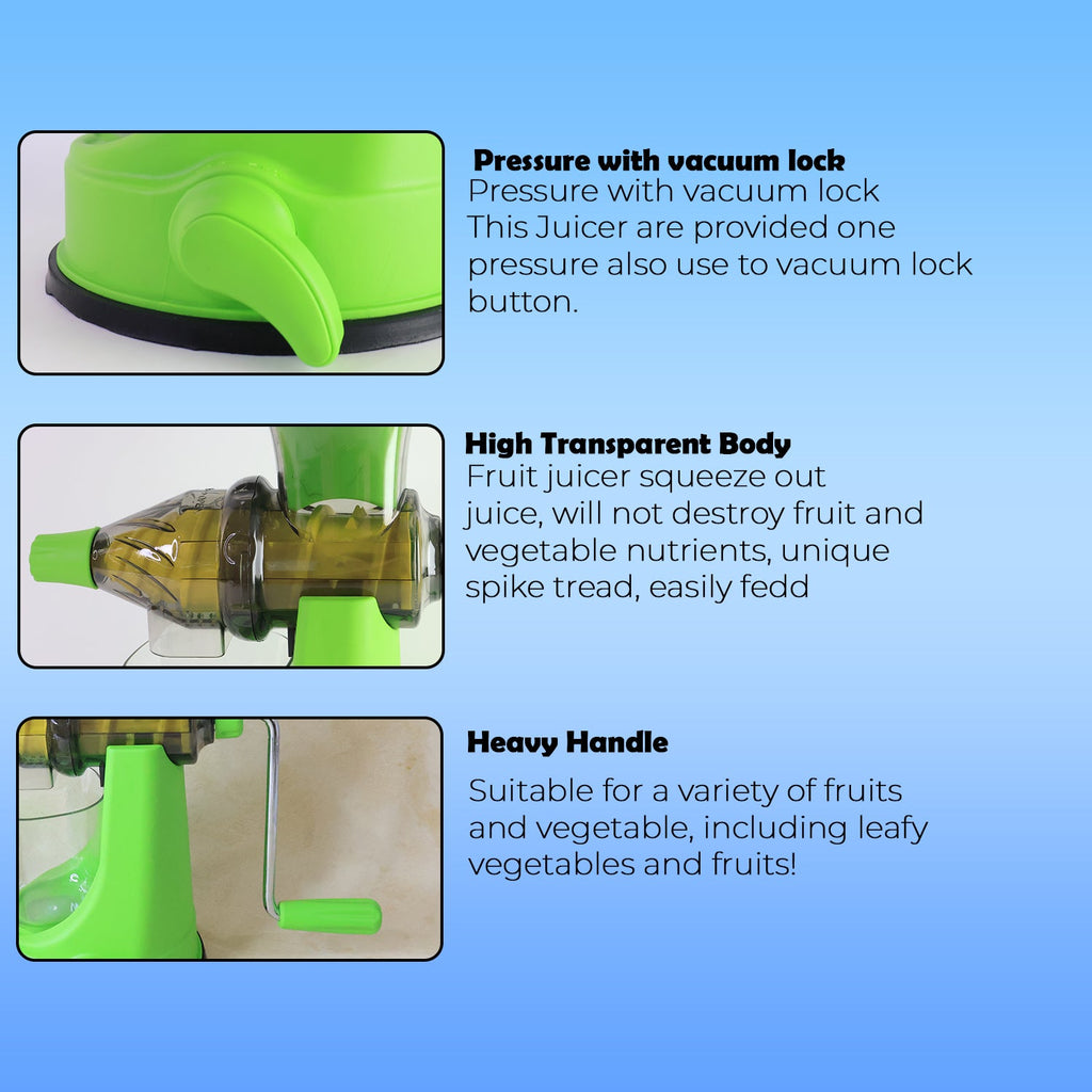 ALVENZA Manual Fruit and Vegetable Juicer – Durable & Easy Hand Crank