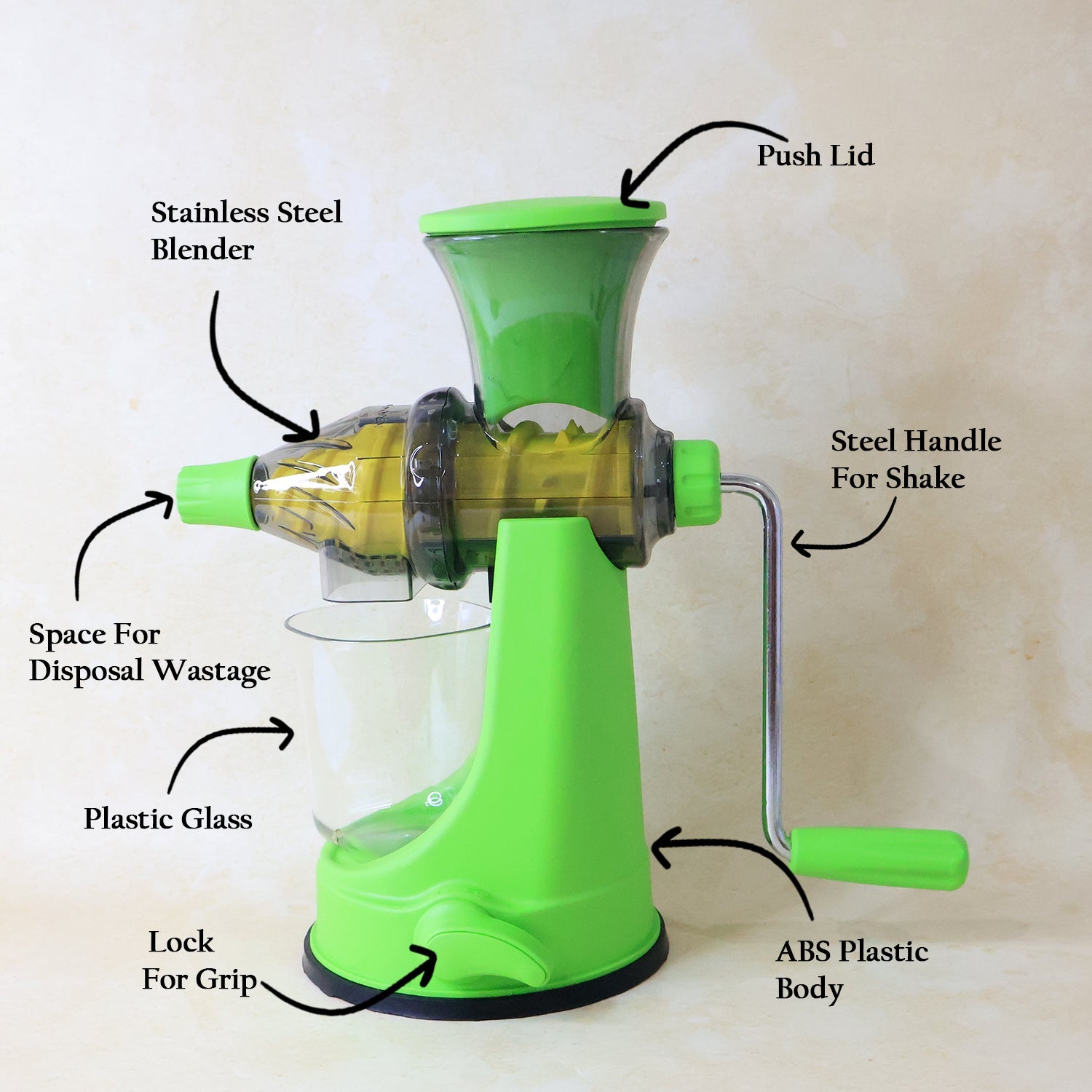 ALVENZA Manual Fruit and Vegetable Juicer – Durable & Easy Hand Crank