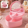 Makeup Storage Box with Mirror Compact & Multi-Compartment Design