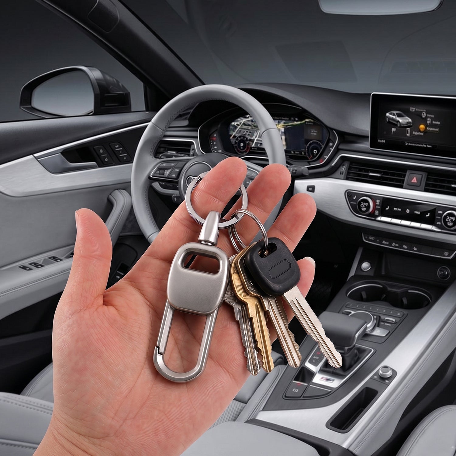 ALVENZA Carabiner Key Holder – Heavy Duty & Secure Metal Clip