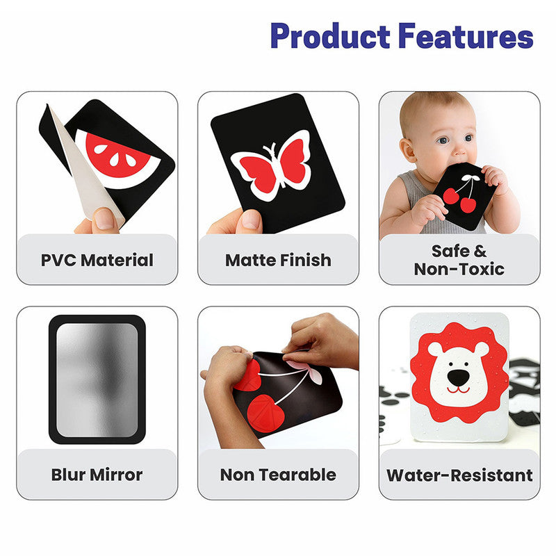 ALVENZA High Contrast Flash Cards – Stimulate Baby Visual Development
