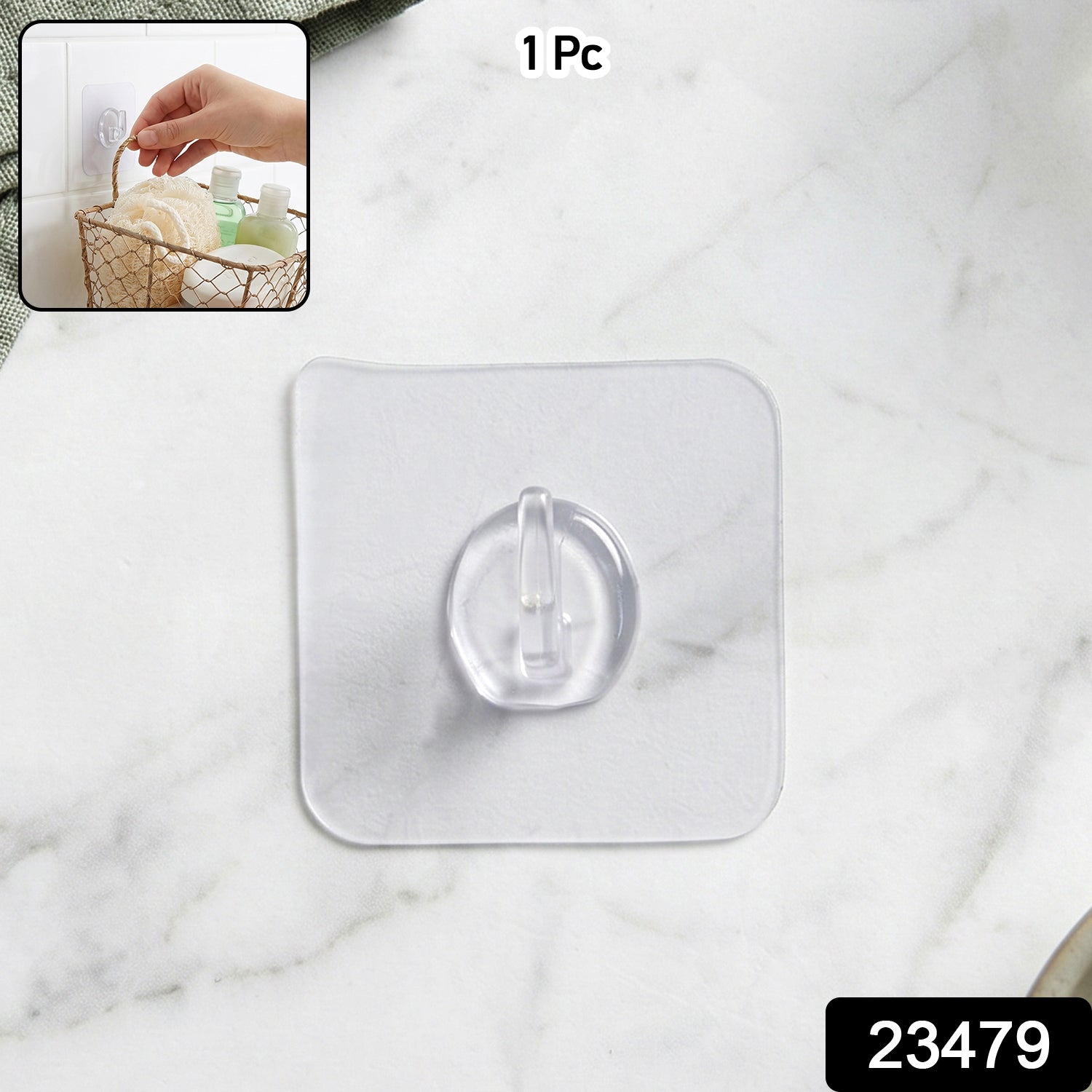 Self-Adhesive Wall Hook Easy no-drill installation for versatile use - Side View