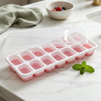 Plastic Ice Cube Tray with Lid Hygienic & Easy Release, Pack of 2 - Detail View 7