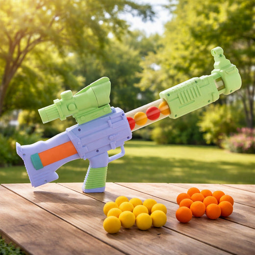 ALVENZA Space Explorer Pneumatic Gun – Safe Soft Foam Ball Shooter