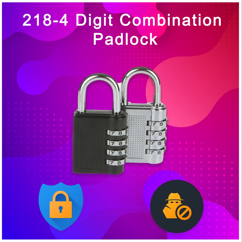 ALVENZA 4-Digit Combination Padlock – Secure Portable Lock | Indo Glow