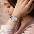 Women’s Rose Gold Watch – Elegant, Crystal-Accented Design