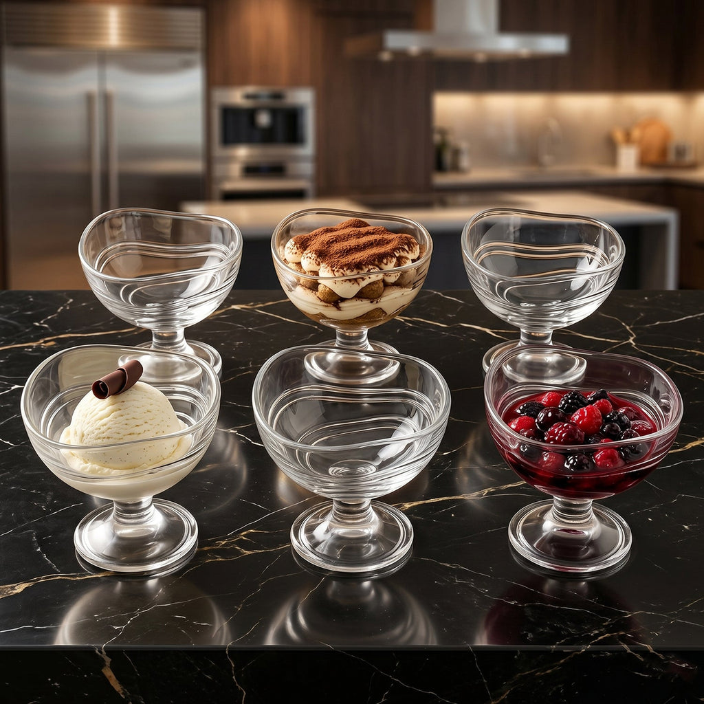 ALVENZA Unbreakable Creamy Dessert Bowls – Elegant, Durable & Crystal Clear