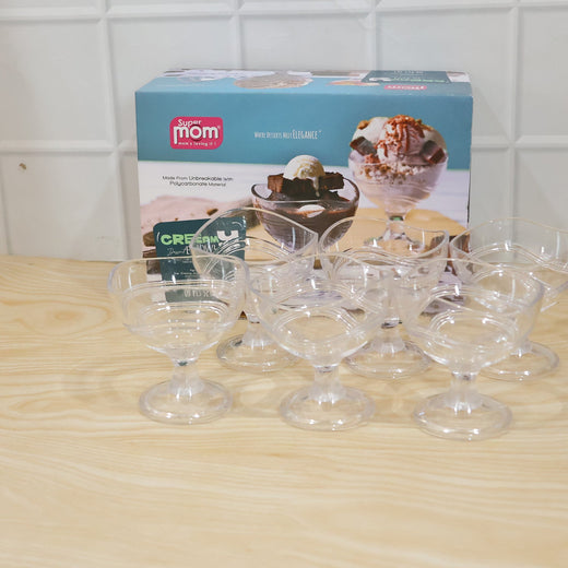 ALVENZA Unbreakable Creamy Dessert Bowls – Elegant, Durable & Crystal Clear