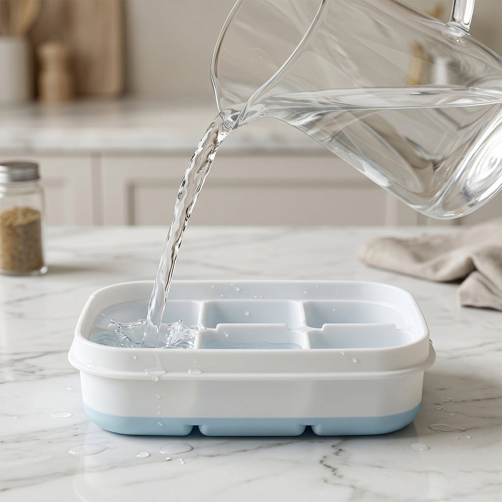 Mini Plastic 6-Cavity Ice Cube Tray Space-Saving & Reusable - Detail View 7