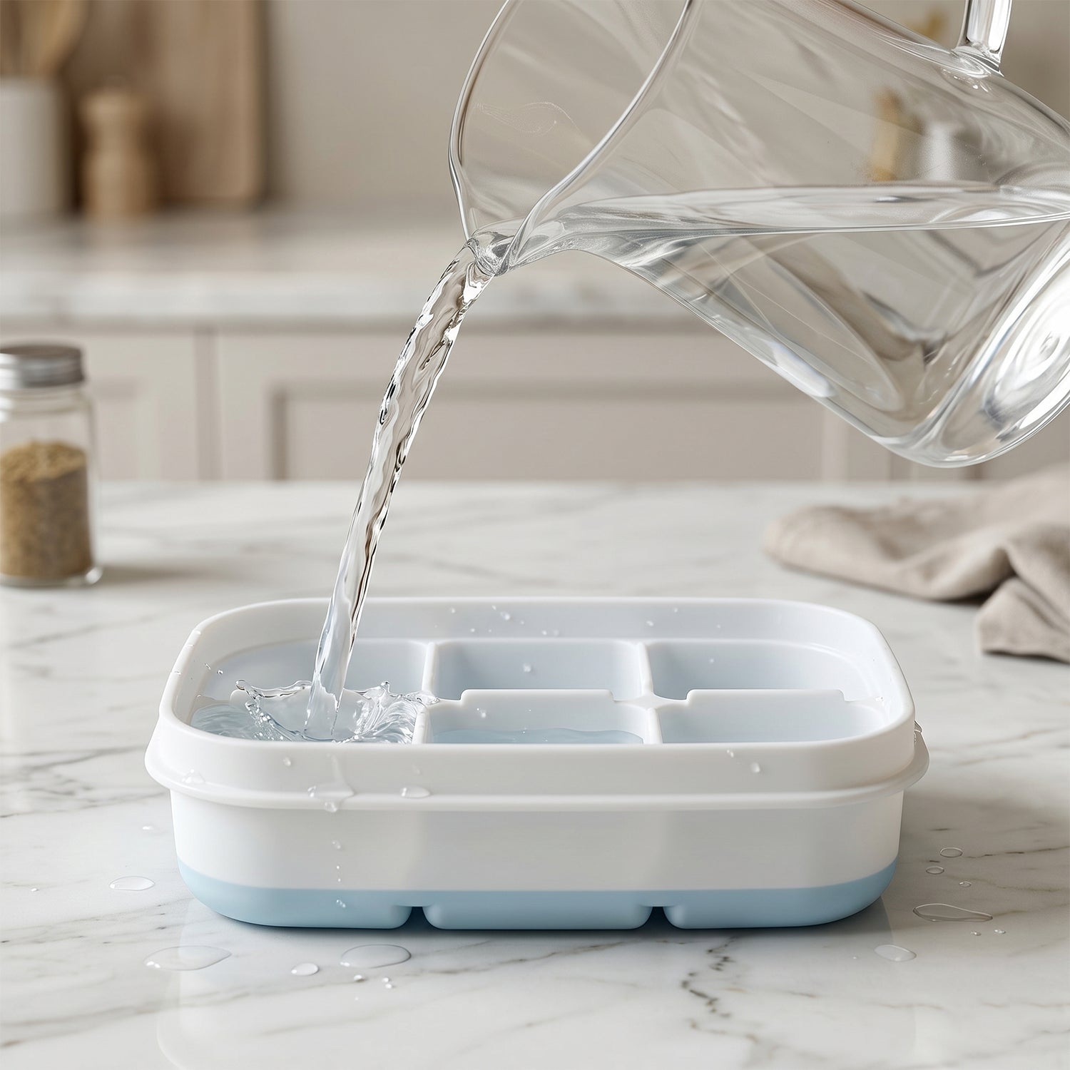 Mini Plastic 6-Cavity Ice Cube Tray Space-Saving & Reusable - Detail View 7