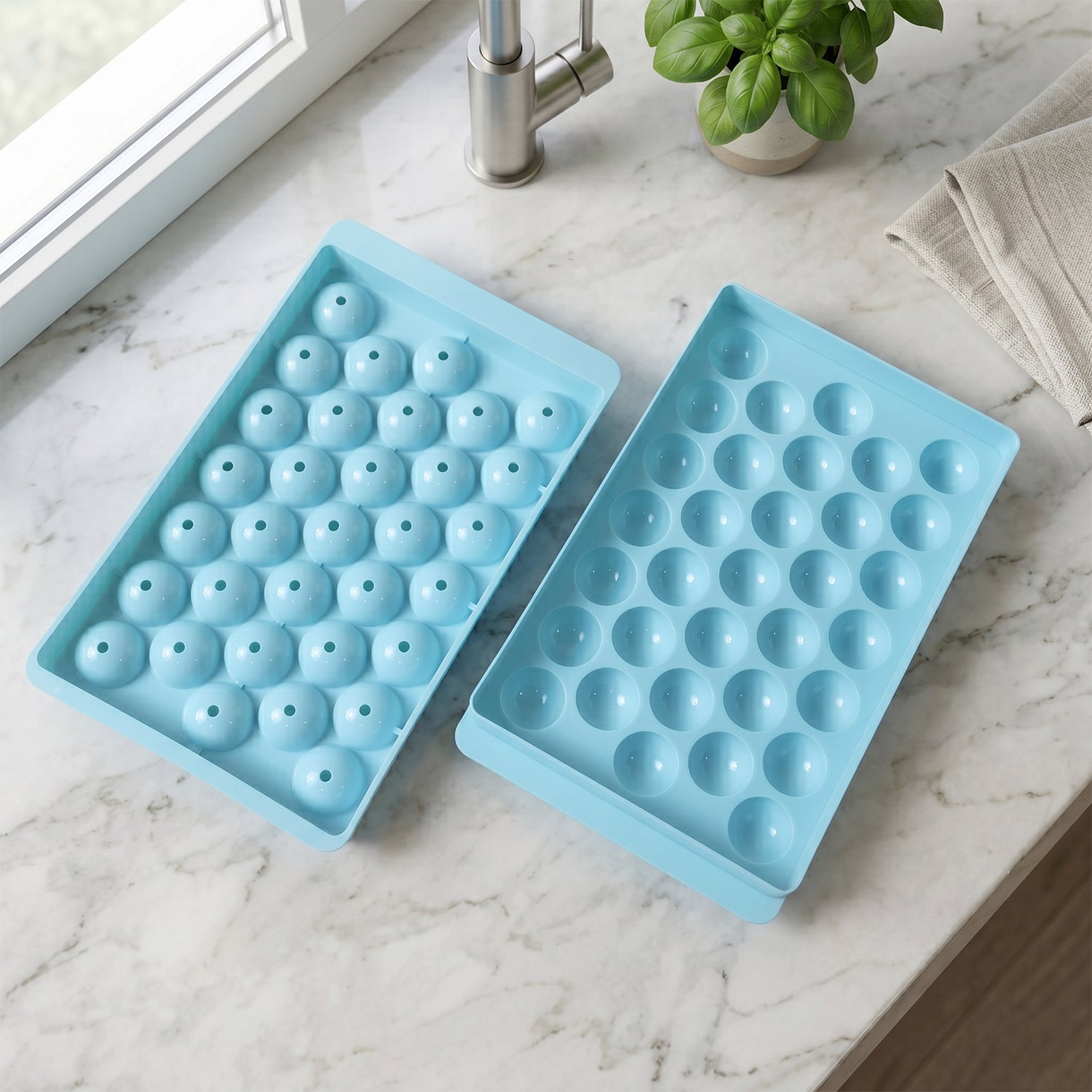 Lollipop Candy Maker Easy Home Sweets Making Machine in Blue - Front View