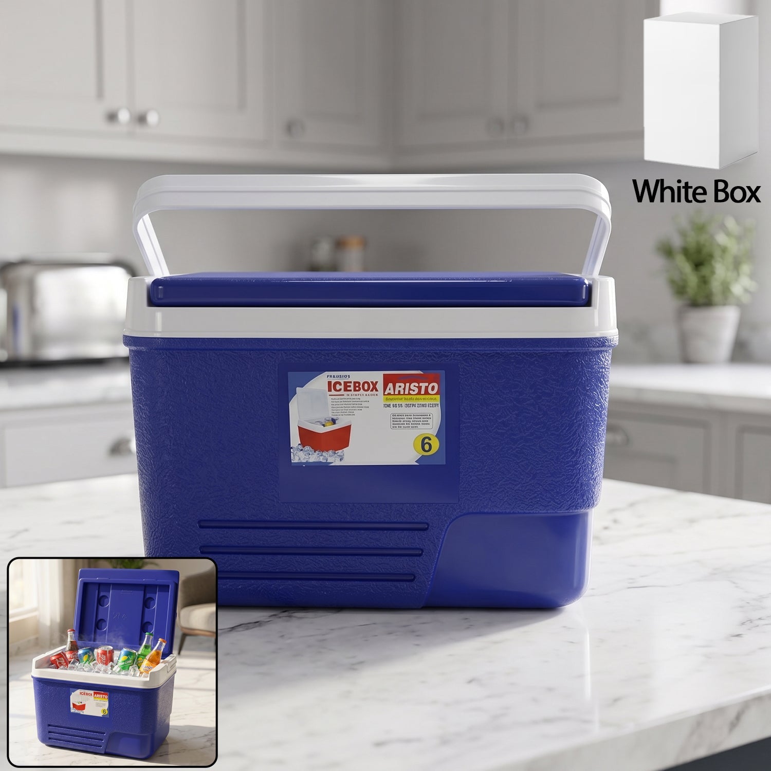 ALVENZA Portable 6L Ice Cooler Box – Keeps Drinks Chilled Outdoors