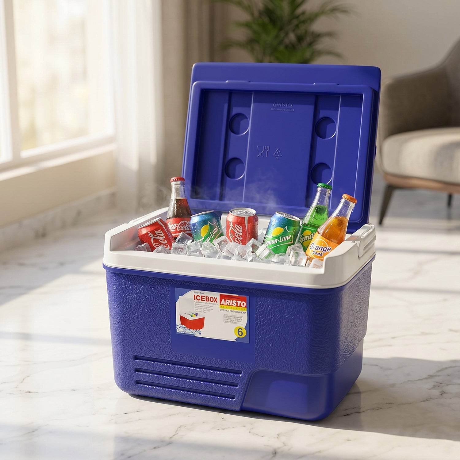 ALVENZA Portable 6L Ice Cooler Box – Keeps Drinks Chilled Outdoors