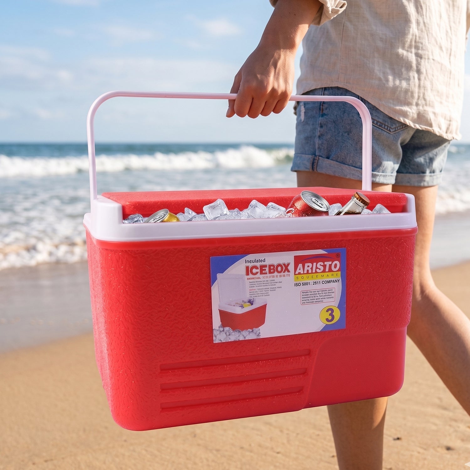 ALVENZA Heavy Duty Insulated Ice Box – 3 Litre Portable Cooler for Outdoor Use