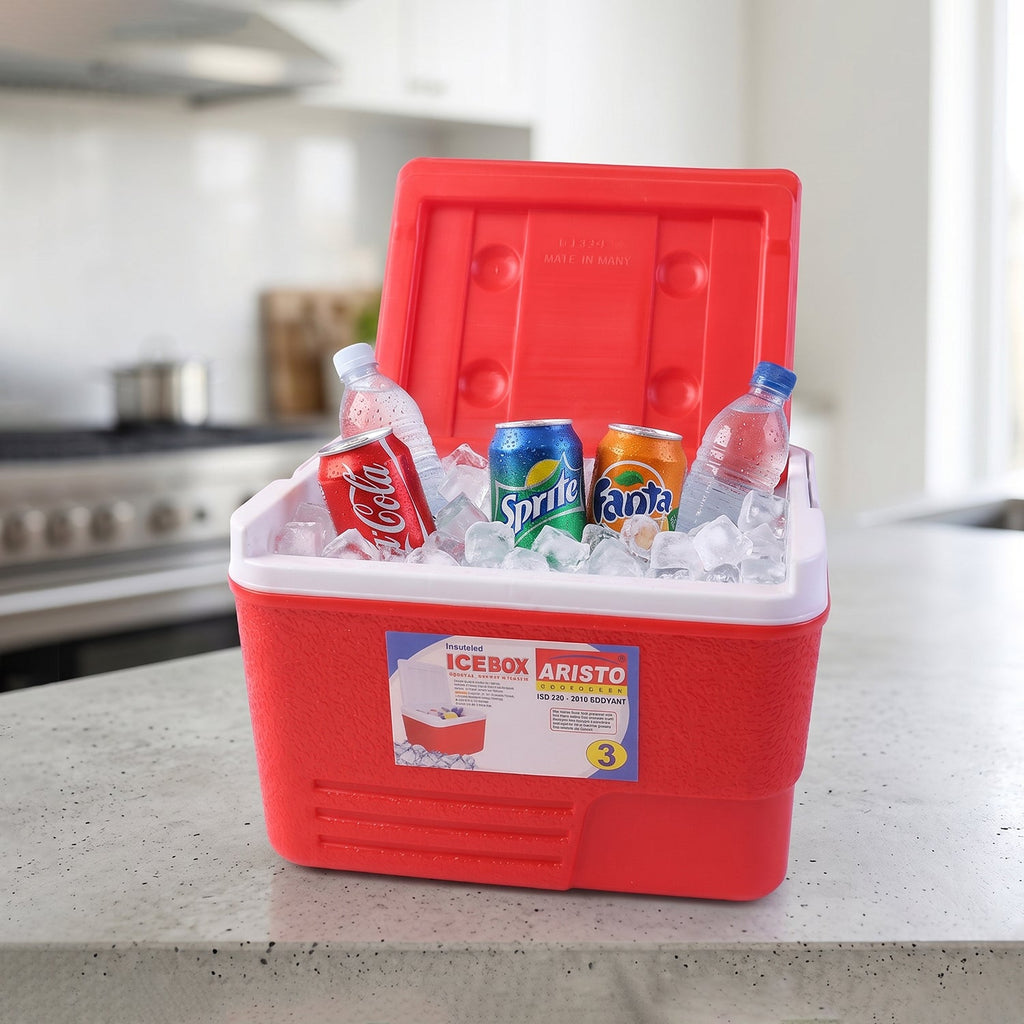 ALVENZA Heavy Duty Insulated Ice Box – 3 Litre Portable Cooler for Outdoor Use
