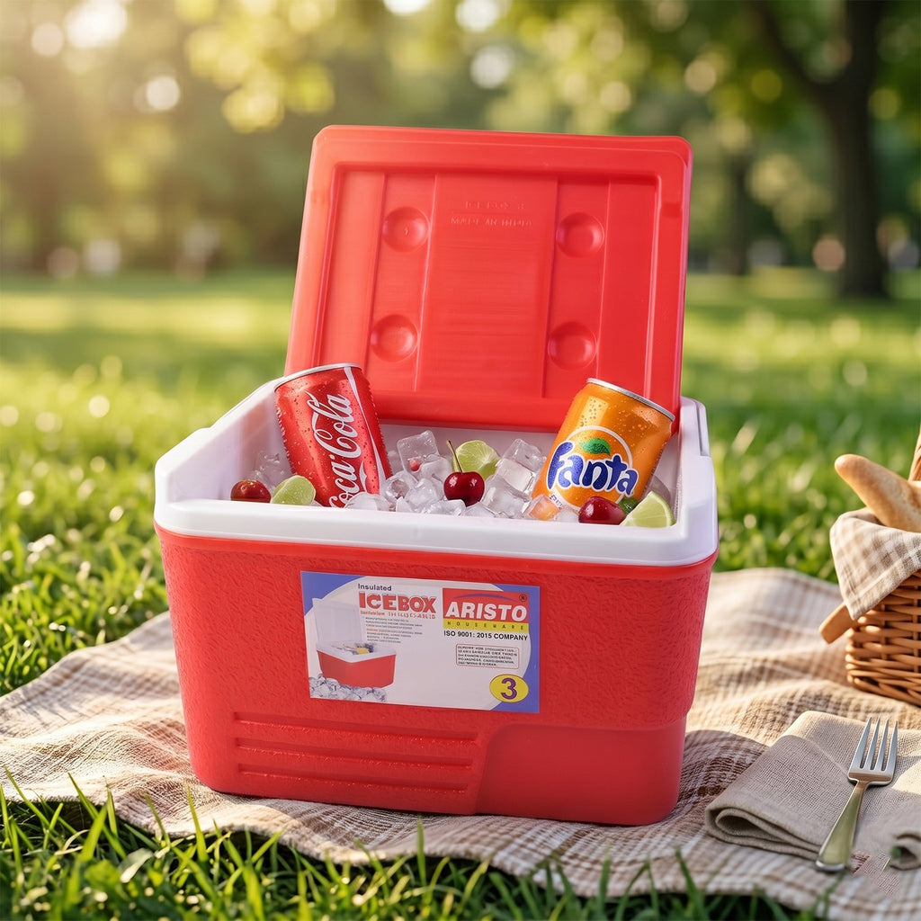 ALVENZA Heavy Duty Insulated Ice Box – 3 Litre Portable Cooler for Outdoor Use