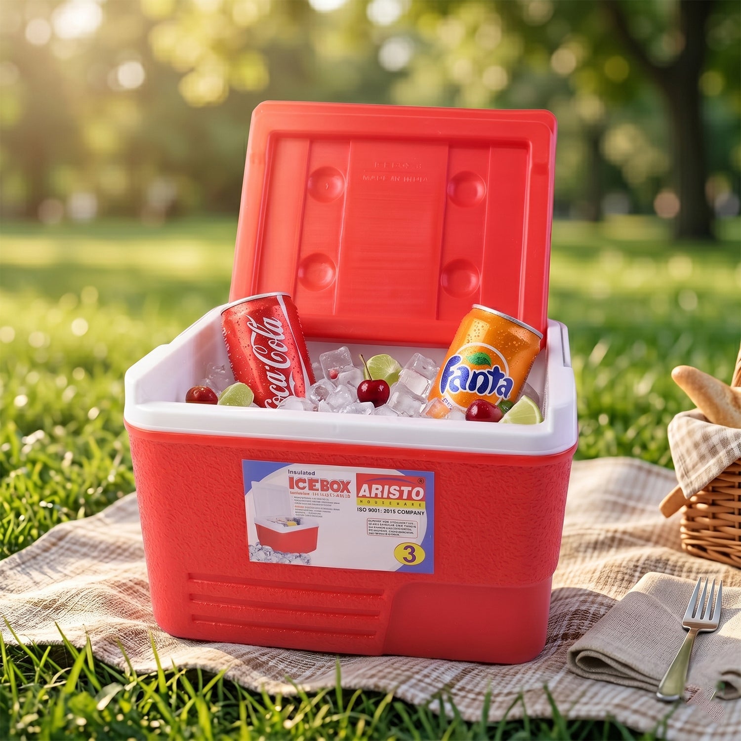 ALVENZA Heavy Duty Insulated Ice Box – 3 Litre Portable Cooler for Outdoor Use