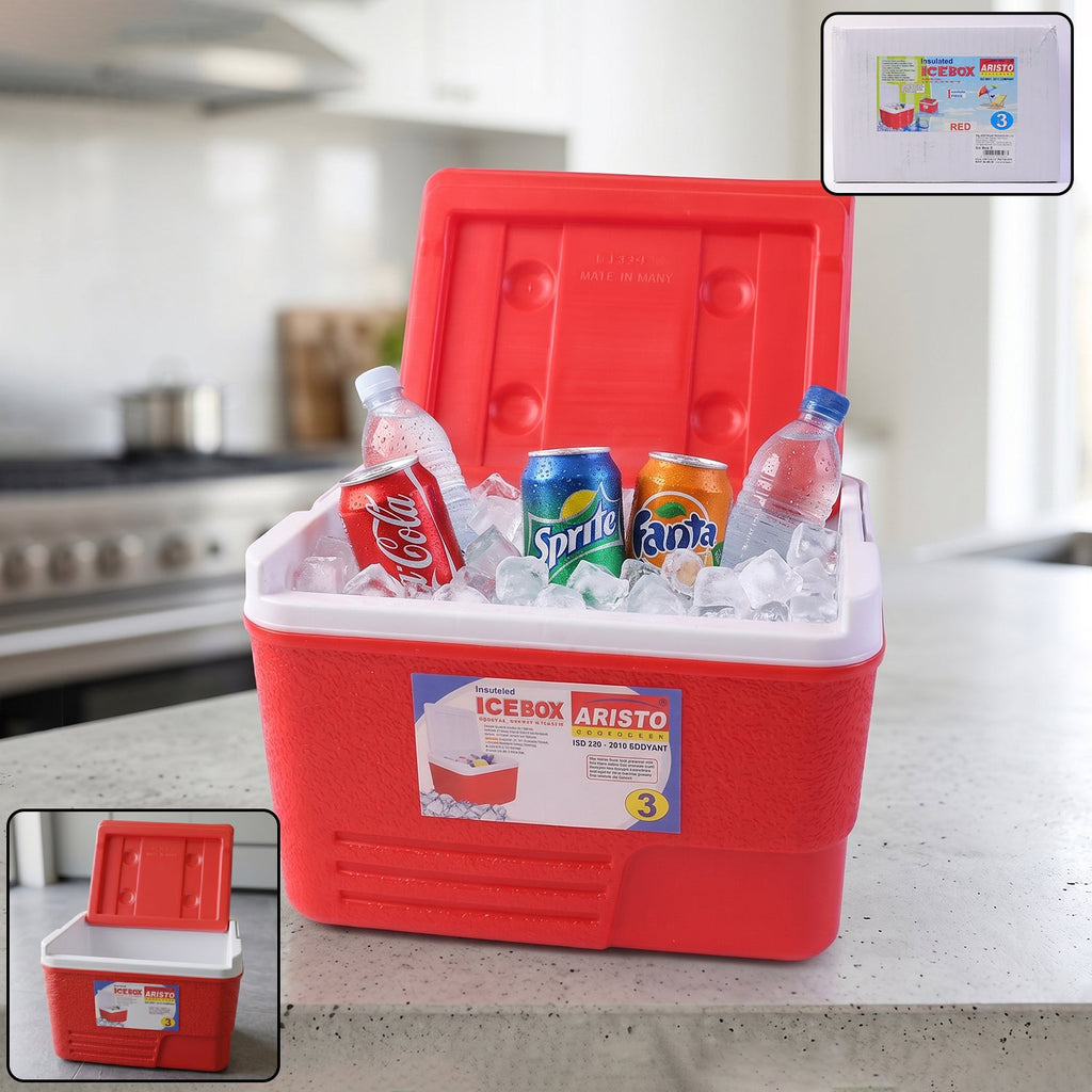 ALVENZA Heavy Duty Insulated Ice Box – 3 Litre Portable Cooler for Outdoor Use
