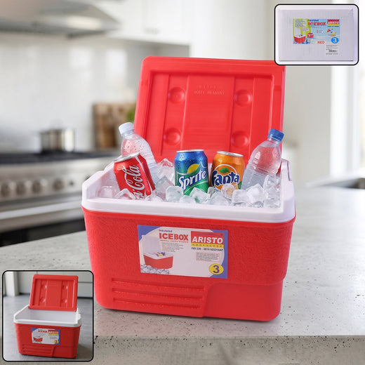ALVENZA Heavy Duty Insulated Ice Box – 3 Litre Portable Cooler for Outdoor Use
