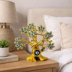 ALVENZA Golden Evil Eye Tree Showpiece – Elegant Home Decor & Protection