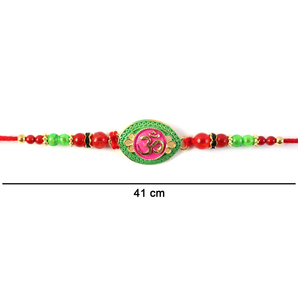 ALVENZA OM Symbol Rakhi – Elegant Designer Thread for Raksha Bandhan