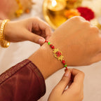 ALVENZA Swastik Symbol Rakhi – Elegant Traditional Festive Accessory