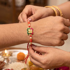 ALVENZA Ganesha Rakhi, Elegant Designer Thread for Raksha Bandhan