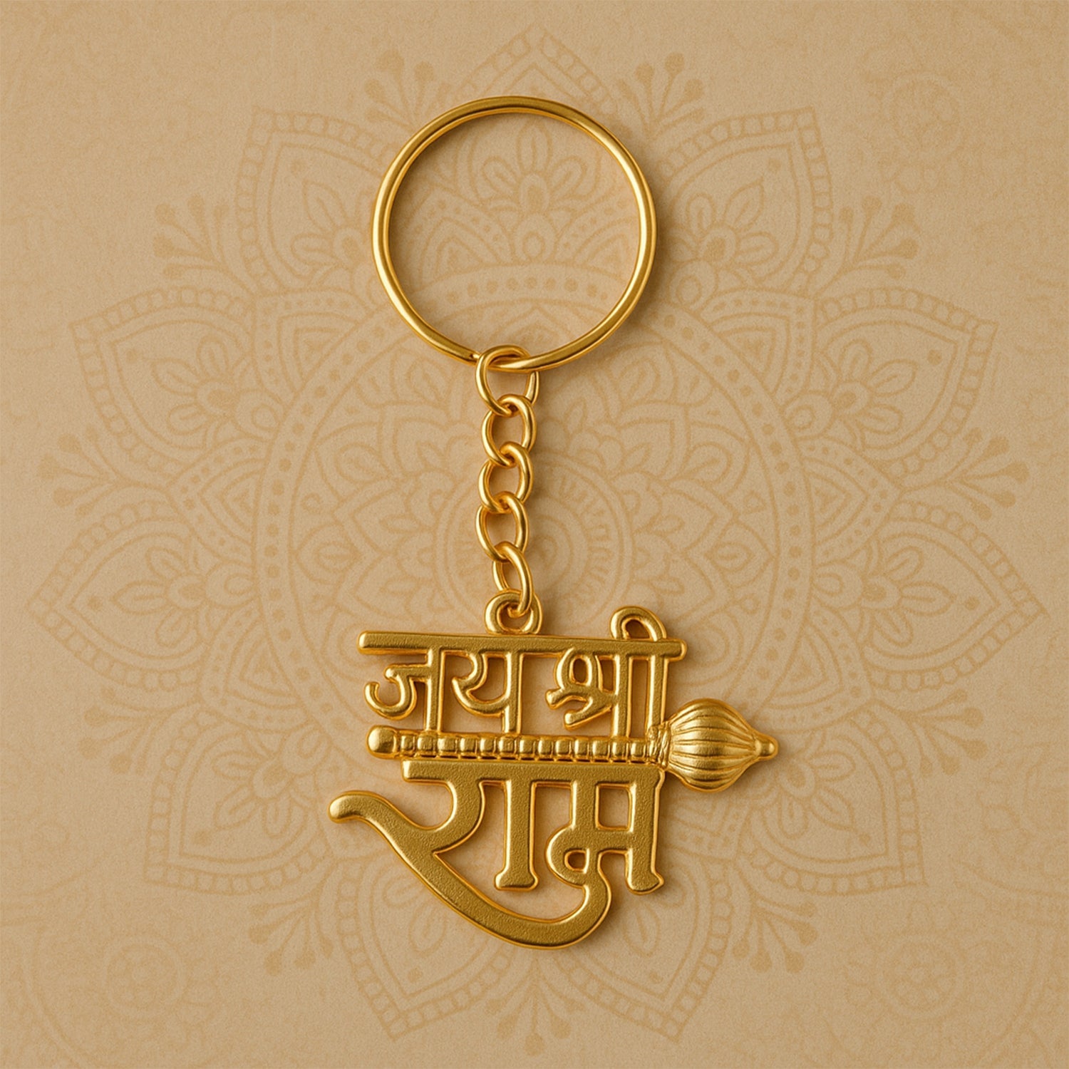 ALVENZA Krishna Theme Keychain Set – Durable Spiritual Metal Keychains